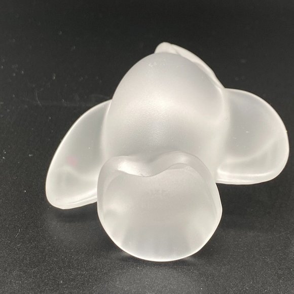 VINTAGE CRISTAL DE SEVRES FRANCE FROSTED CRYSTAL OWL PAPERWEIGHT 3" TALL - Picture 6 of 9